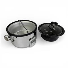 All-Clad SD712D51 4 Qt. Slow Cooker with Aluminum Insert, Silver